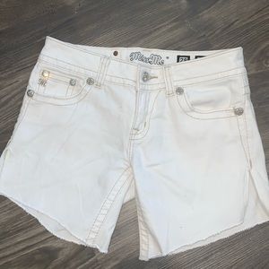 Miss Me White Jean Shorts